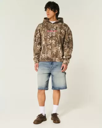 Shorts vaqueros holgados con lavado oscuro
