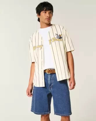 Shorts vaqueros holgados de lavado medio