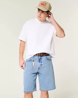 Shorts vaqueros holgados de lavado medio