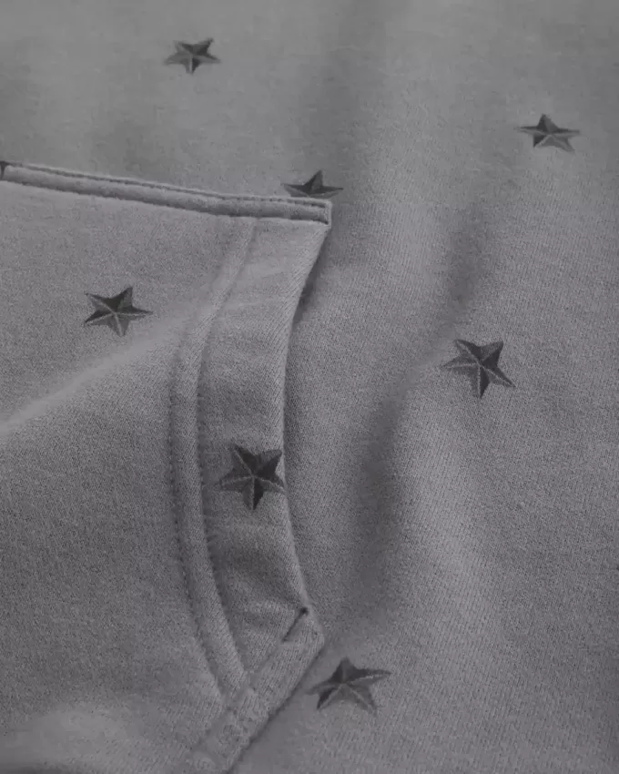 Sudadera con capucha con estampado de estrellas cuadradas Sudadera con capucha con estampado de estrellas cuadradas