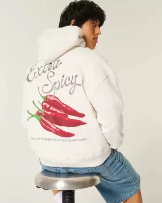 Sudadera con capucha con estampado de pimientos extra picantes