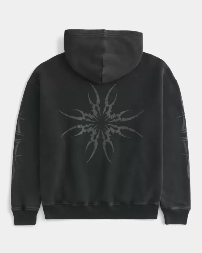 Sudadera con capucha con gráfico cuadrado Sudadera con capucha con gráfico cuadrado