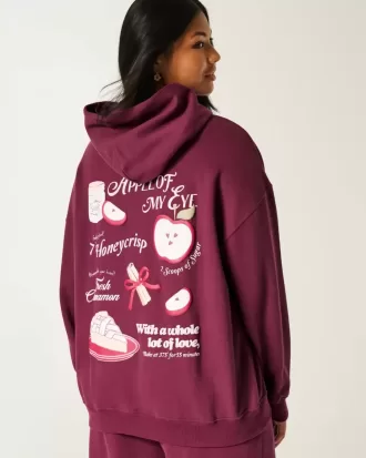 Sudadera con capucha con gráfico de Apple