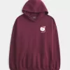 Sudadera con capucha con gráfico de Apple Sudadera con capucha con gráfico de Apple