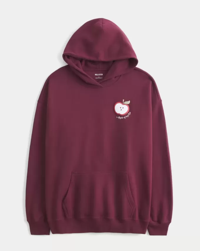 Sudadera con capucha con gráfico de Apple Sudadera con capucha con gráfico de Apple