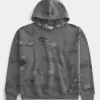 Sudadera con capucha con gráfico de grafiti cuadrado Sudadera con capucha con gráfico de grafiti cuadrado