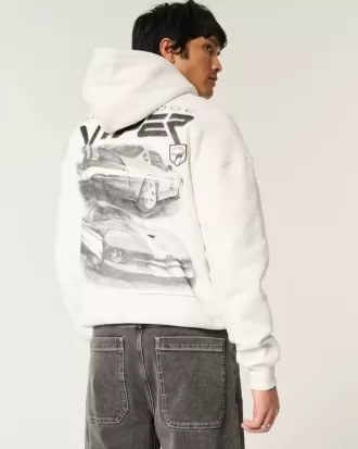 Sudadera con capucha con gráfico Dodge Viper de estilo cuadrado