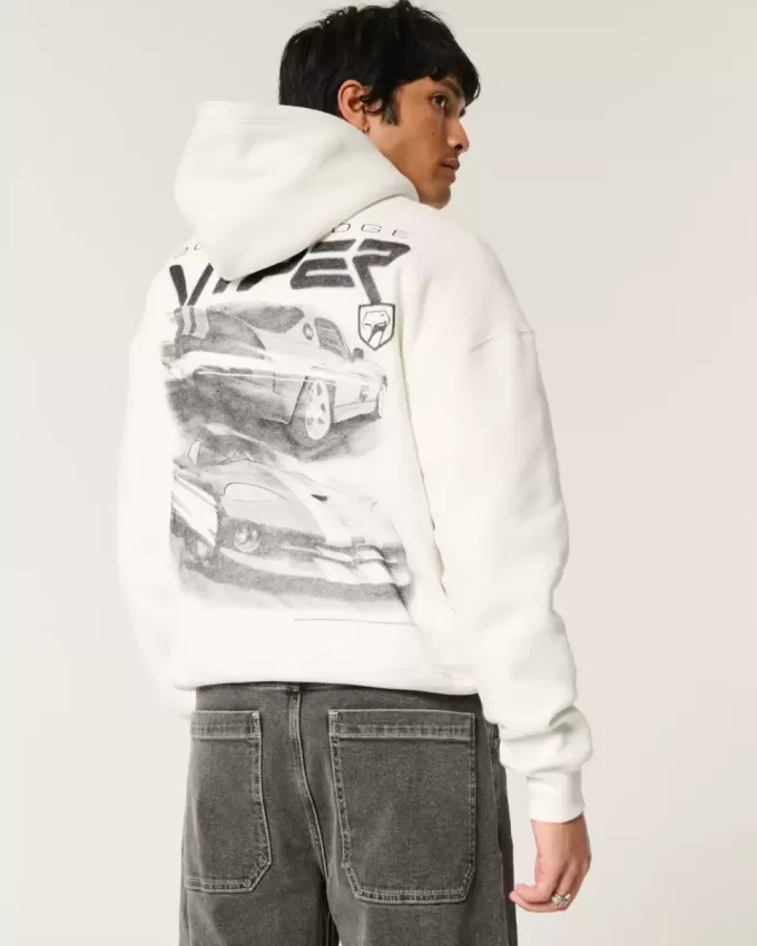 Sudadera con capucha con gráfico Dodge Viper de estilo cuadrado Sudadera con capucha con gráfico Dodge Viper de estilo cuadrado