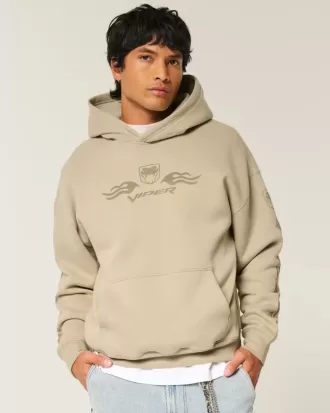 Sudadera con capucha con gráfico Dodge Viper de estilo cuadrado