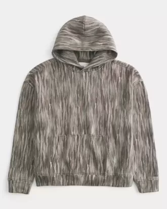 Sudadera con capucha de camuflaje cuadrado
