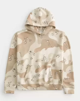 Sudadera con capucha de camuflaje cuadrado