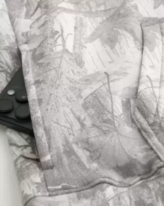 Sudadera con capucha de camuflaje cuadrado