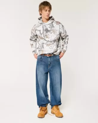Sudadera con capucha de camuflaje cuadrado