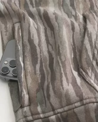 Sudadera con capucha de camuflaje cuadrado