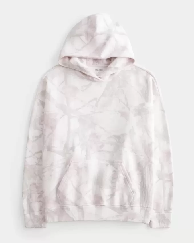 Sudadera con capucha de camuflaje rosa de gran tamaño Sudadera con capucha de camuflaje rosa de gran tamaño