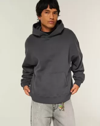 Sudadera con capucha de corte rectangular