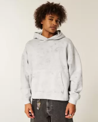 Sudadera con capucha de corte rectangular