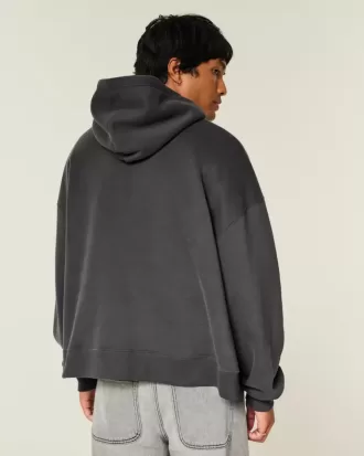 Sudadera con capucha de corte rectangular