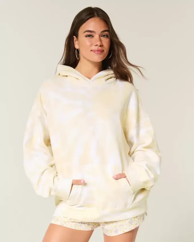 Sudadera con capucha de gran tamaño con efecto lavado Sudadera con capucha de gran tamaño con efecto lavado