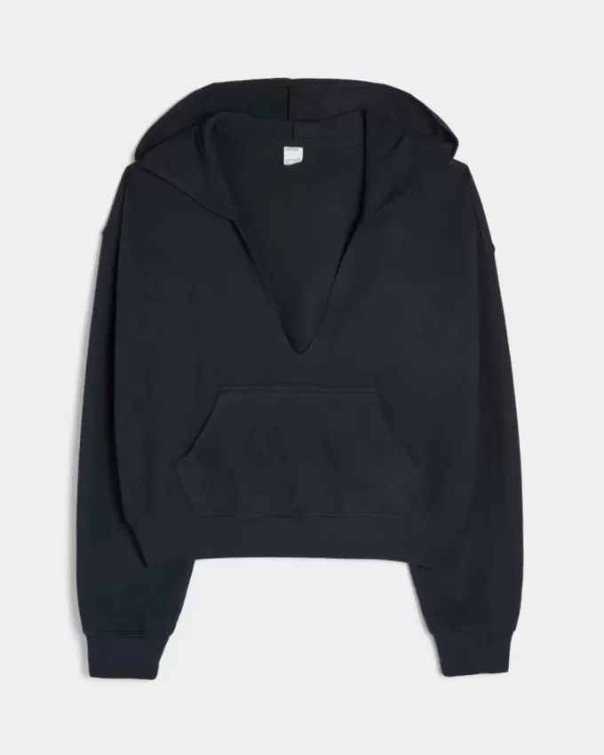 Sudadera con capucha de punto con cuello en V de Gilly Hicks Sudadera con capucha de punto con cuello en V de Gilly Hicks
