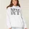 Sudadera con capucha extragrande con gráfico de Nueva York Sudadera con capucha extragrande con gráfico de Nueva York