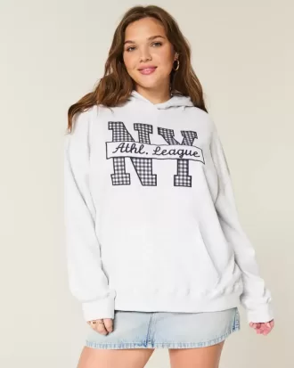 Sudadera con capucha extragrande con gráfico de Nueva York