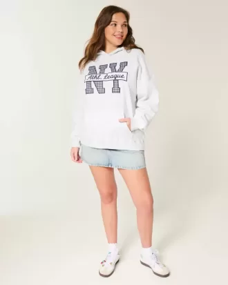 Sudadera con capucha extragrande con gráfico de Nueva York