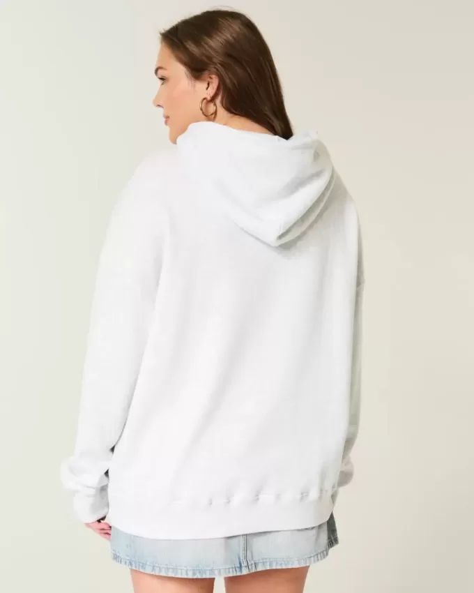 Sudadera con capucha extragrande con gráfico de Nueva York Sudadera con capucha extragrande con gráfico de Nueva York