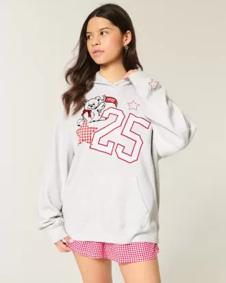 Sudadera con capucha extragrande con gráfico universitario