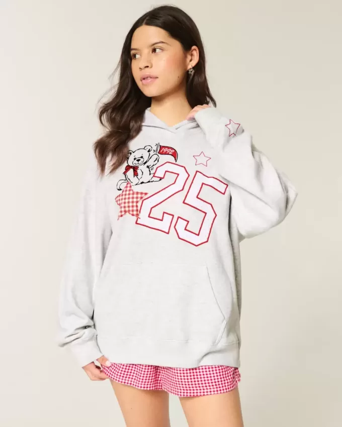 Sudadera con capucha extragrande con gráfico universitario Sudadera con capucha extragrande con gráfico universitario