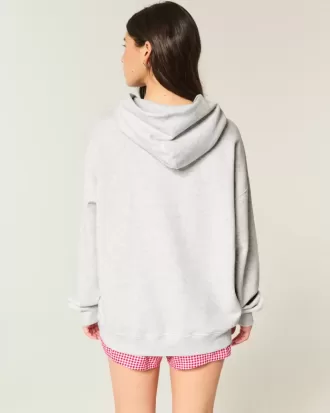 Sudadera con capucha extragrande con gráfico universitario