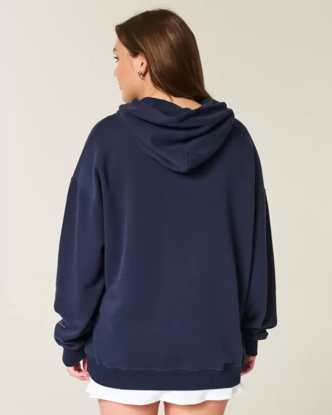 Sudadera con capucha extragrande con gráfico universitario Sudadera con capucha extragrande con gráfico universitario