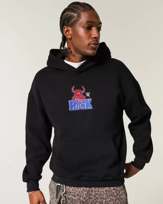 Sudadera con capucha gráfica Boxy The Rock Sudadera con capucha gráfica Boxy The Rock