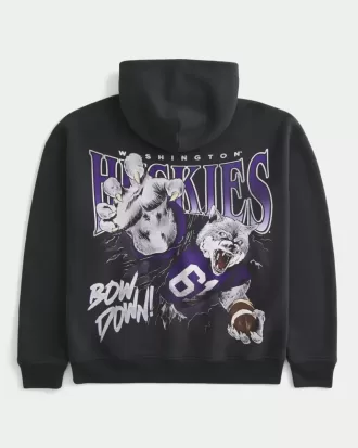 Sudadera con capucha gráfica cuadrada de los Huskies de la Universidad de Washington