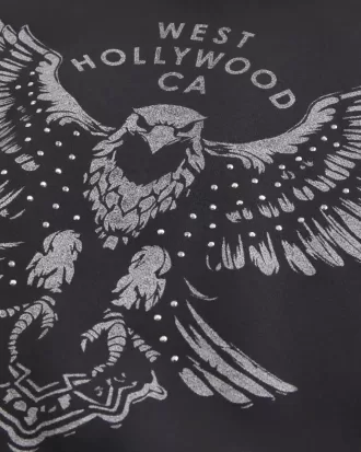 Sudadera con capucha gráfica cuadrada de West Hollywood