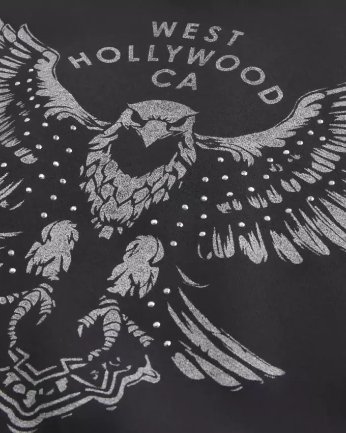 Sudadera con capucha gráfica cuadrada de West Hollywood Sudadera con capucha gráfica cuadrada de West Hollywood