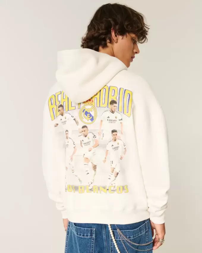 Sudadera con capucha gráfica cuadrada del Real Madrid CF Sudadera con capucha gráfica cuadrada del Real Madrid CF
