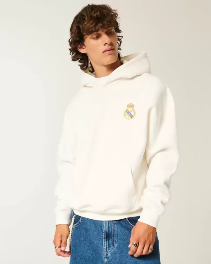 Sudadera con capucha gráfica cuadrada del Real Madrid CF Sudadera con capucha gráfica cuadrada del Real Madrid CF