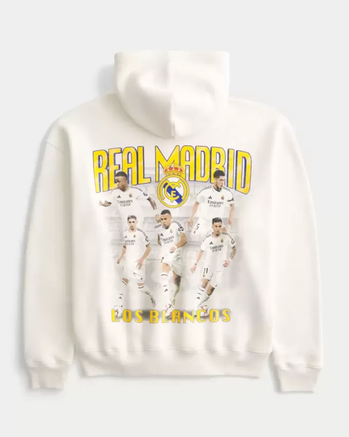 Sudadera con capucha gráfica cuadrada del Real Madrid CF Sudadera con capucha gráfica cuadrada del Real Madrid CF