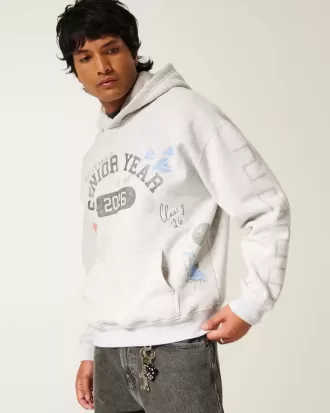 Sudadera con capucha gráfica cuadrada para el último año de secundaria de 2026
