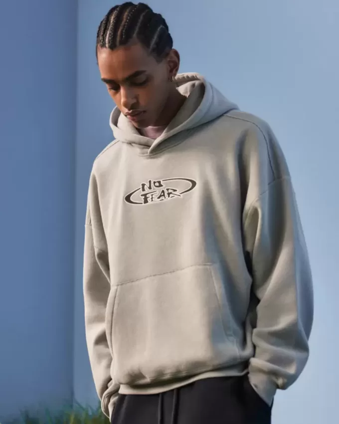 Sudadera con capucha gráfica cuadrada sin miedo Sudadera con capucha gráfica cuadrada sin miedo