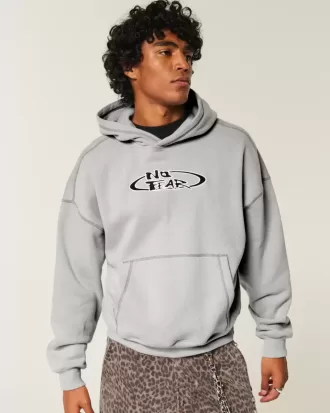 Sudadera con capucha gráfica cuadrada sin miedo