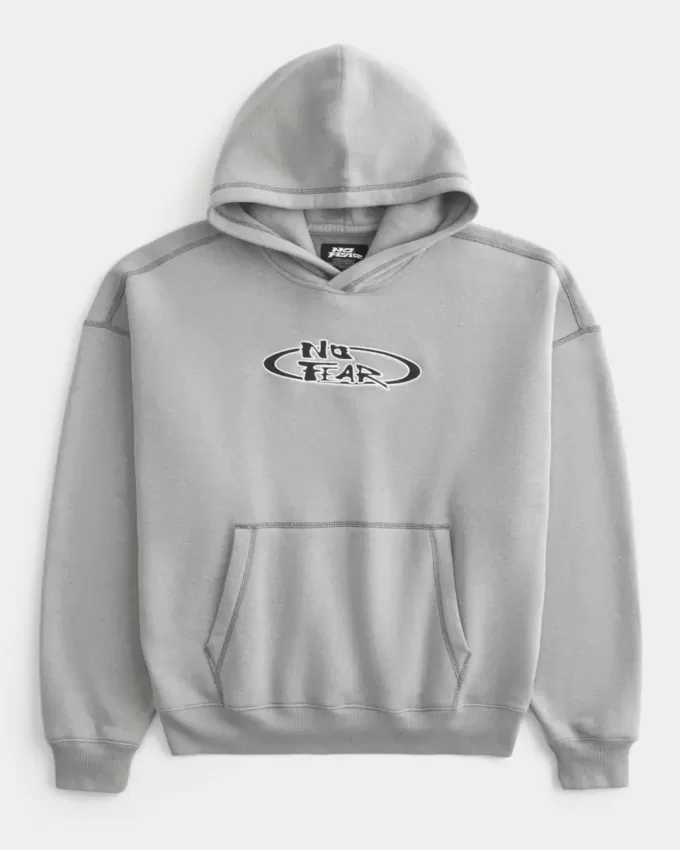 Sudadera con capucha gráfica cuadrada sin miedo Sudadera con capucha gráfica cuadrada sin miedo