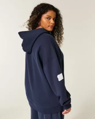 Sudadera con capucha gráfica de gran tamaño de Bear Lake