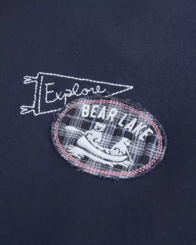 Sudadera con capucha gráfica de gran tamaño de Bear Lake Sudadera con capucha gráfica de gran tamaño de Bear Lake