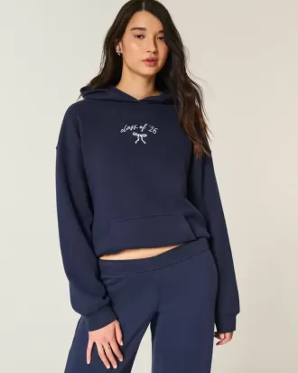 Sudadera con capucha gráfica de gran tamaño de la Clase del 26
