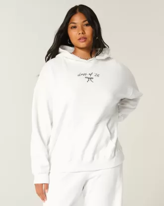 Sudadera con capucha gráfica de gran tamaño de la Clase del 26