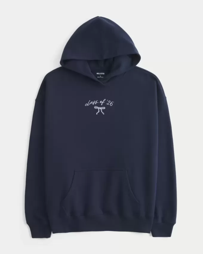 Sudadera con capucha gráfica de gran tamaño de la Clase del 26 Sudadera con capucha gráfica de gran tamaño de la Clase del 26
