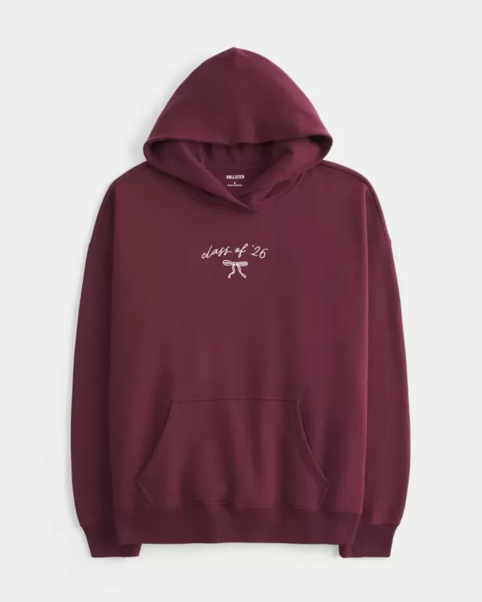 Sudadera con capucha gráfica de gran tamaño de la Clase del 26 Sudadera con capucha gráfica de gran tamaño de la Clase del 26