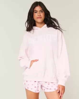 Sudadera con capucha gráfica de gran tamaño para personas mayores